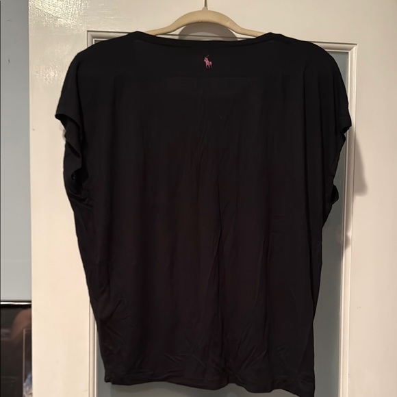 Ralph Lauren Black and Pink Boxy Short Sleeve Tee - Picture 4 of 6